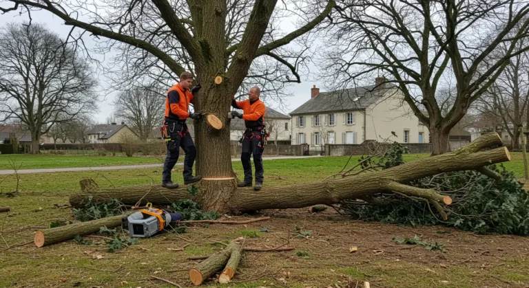 Abattage d’arbre par des professionnels